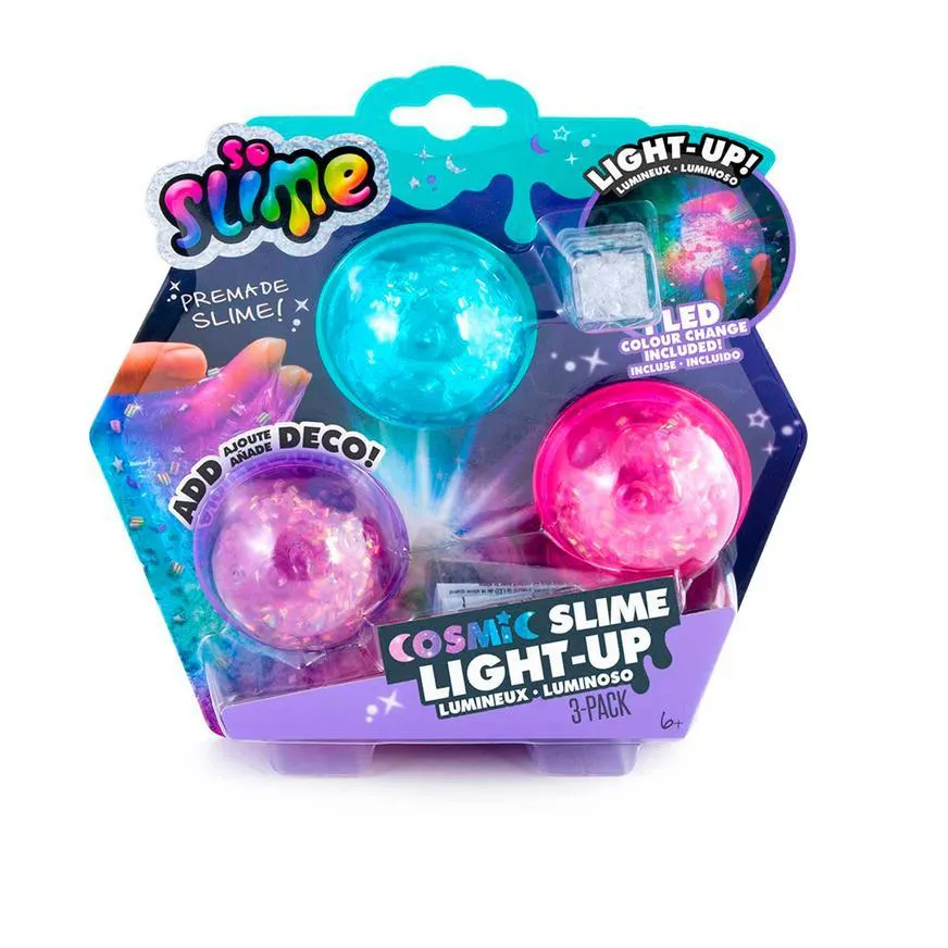 Light Up Led Cósmico Slime Pack X 3