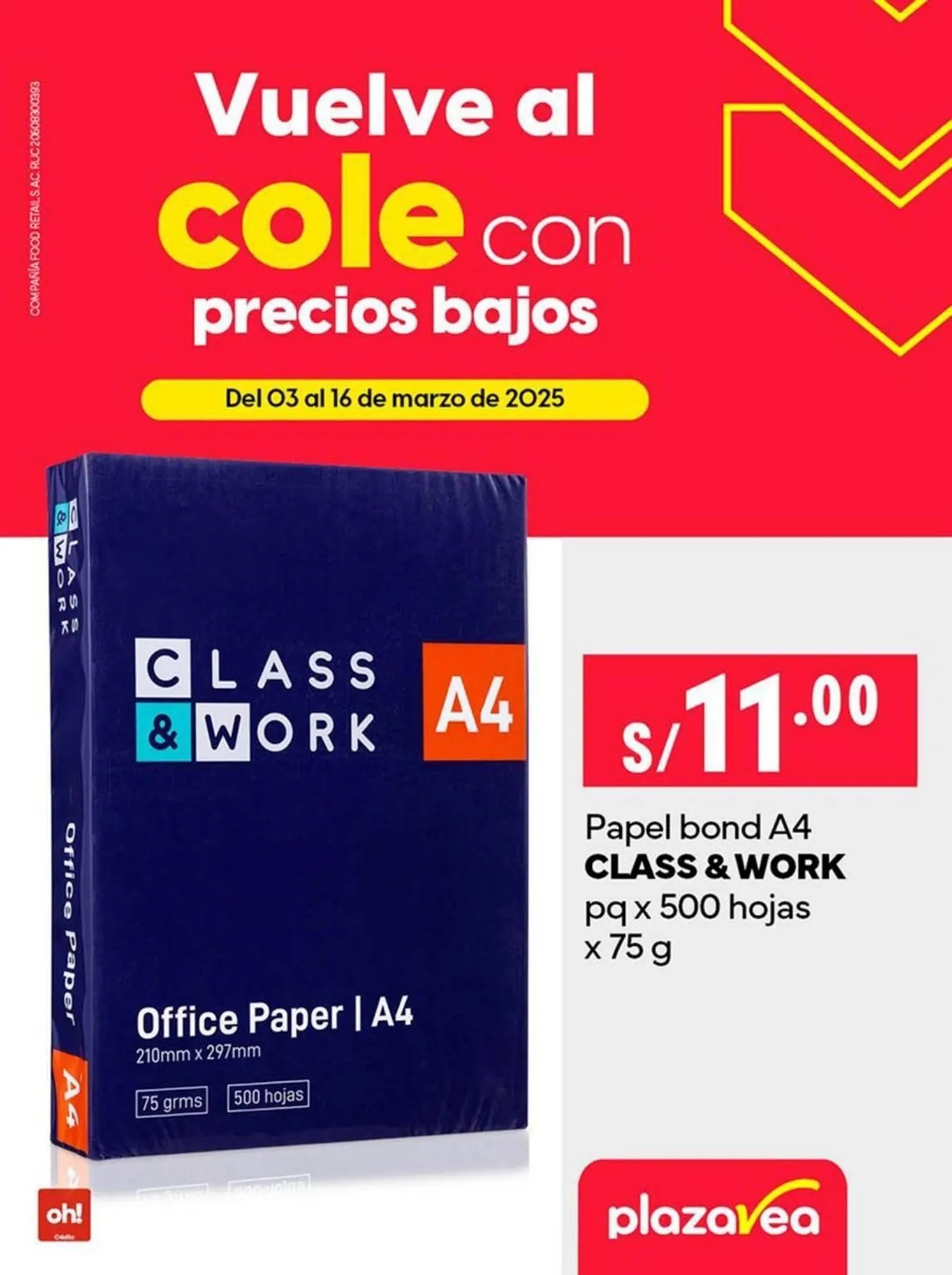 Catalogo de Catálogo Plaza Vea 14 de marzo al 16 de marzo 2025 - Pag 1