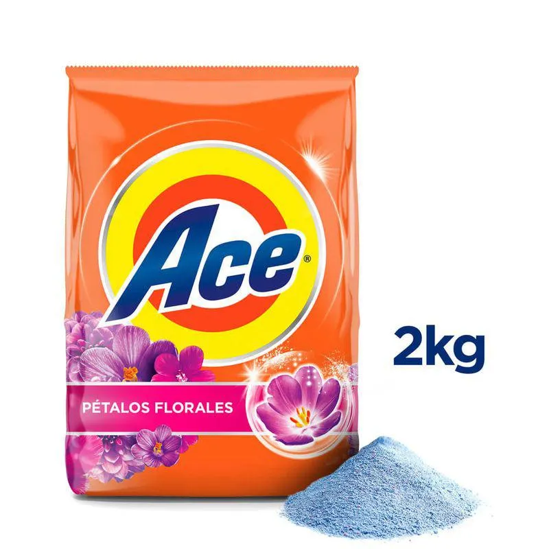 Detergente en Polvo Ace Pétalos Florales 2kg