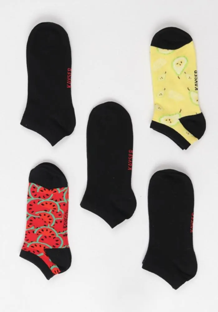 PACK 5 MEDIAS MUJER ALGODÓN AMARILLO - 99MP5120