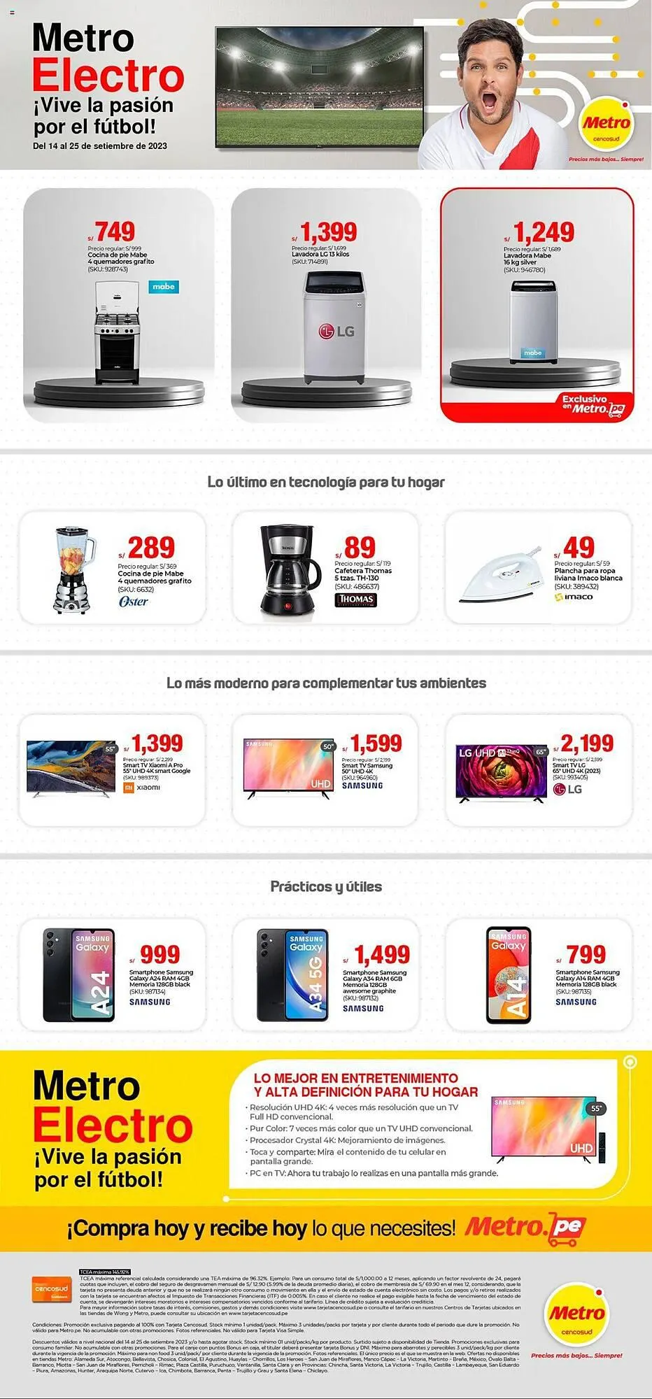 Catalogo de Catálogo Metro 14 de setiembre al 25 de setiembre 2023 - Pag 1