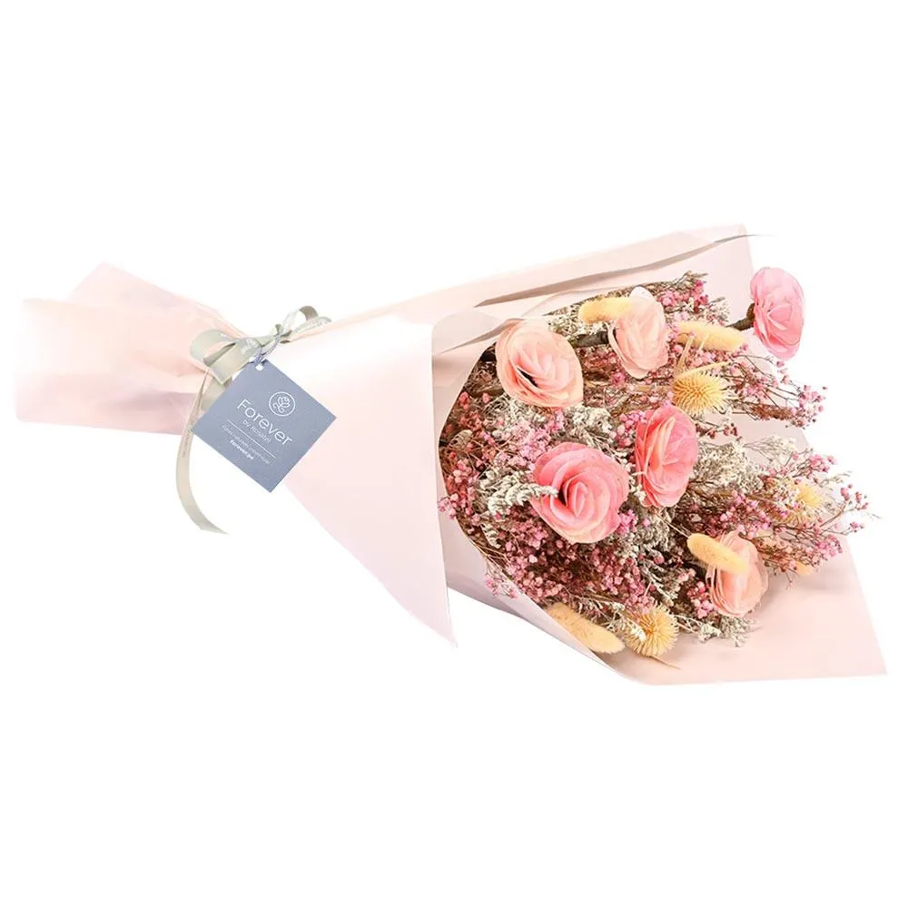 Ramo Rosas Artesanales Rosadas y Flores