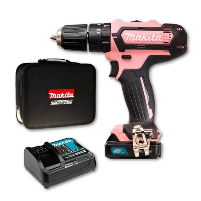 Taladro Percutor Makita 12v Pink Limited Edition HP333DSAP1