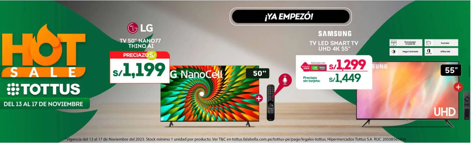 Catalogo de Catálogo Tottus 13 de noviembre al 17 de noviembre 2023 - Pag 1