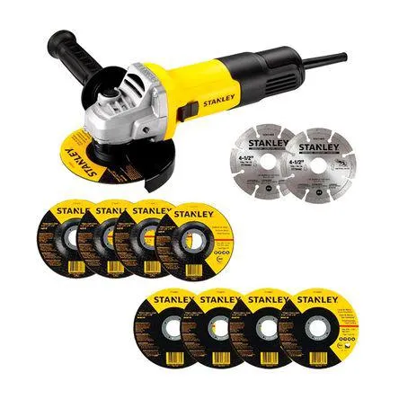 Amoladora Angular 4-1/2" 750W + 10 Discos SG7115V10 Stanley