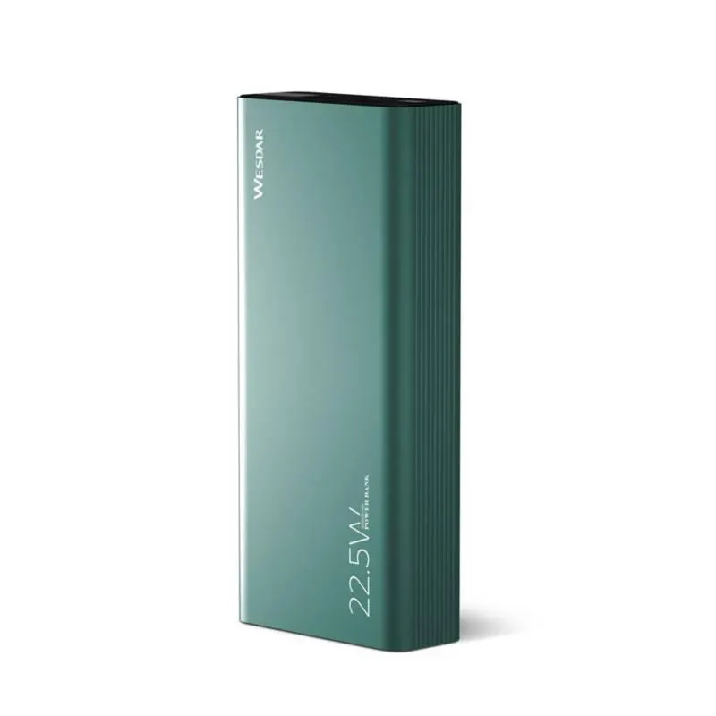 Wesdar - Power Bank 20000mAh PD225W Aluminio Pantalla Digital - Verde