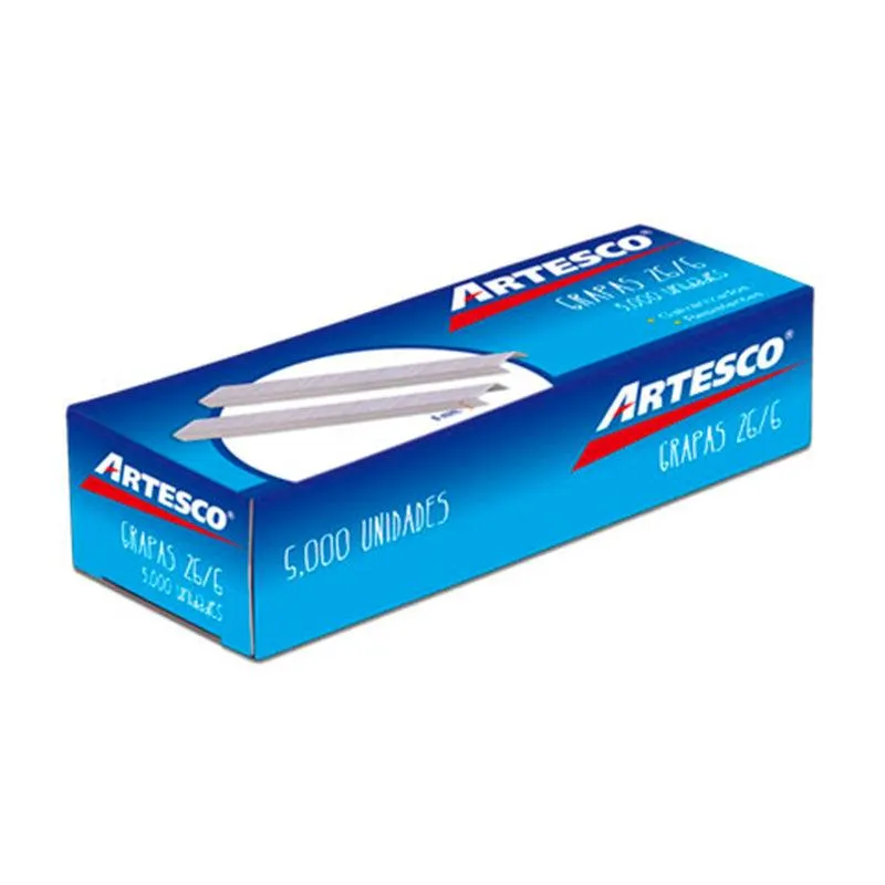 Grapas Artesco 26/6 (para 25Hjs) X5000