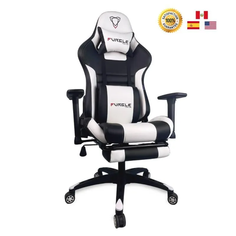Silla Gamer Furgle Pro Titan Negro y Blanco