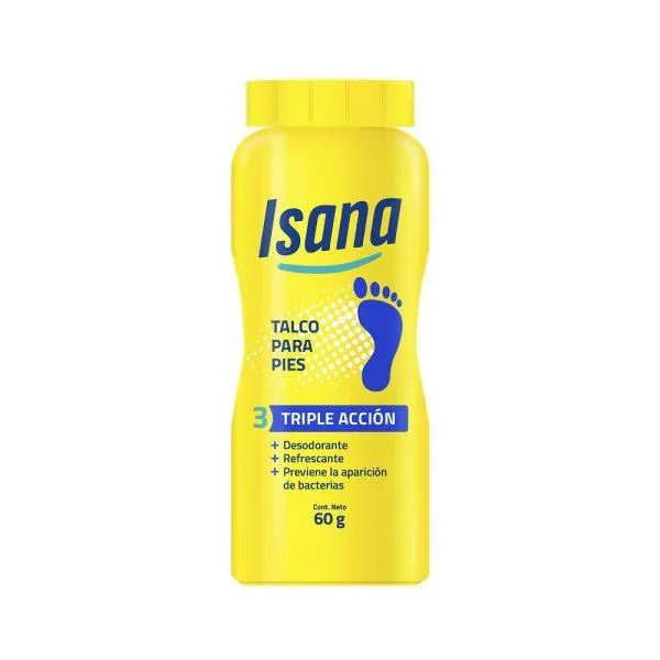 Talco para Pies ISANA Triple Acción 60g