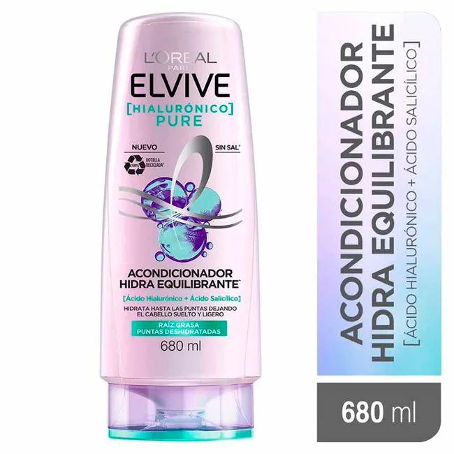 Acondicionador Ácido Hialurónico ELVIVE Pure 680ml