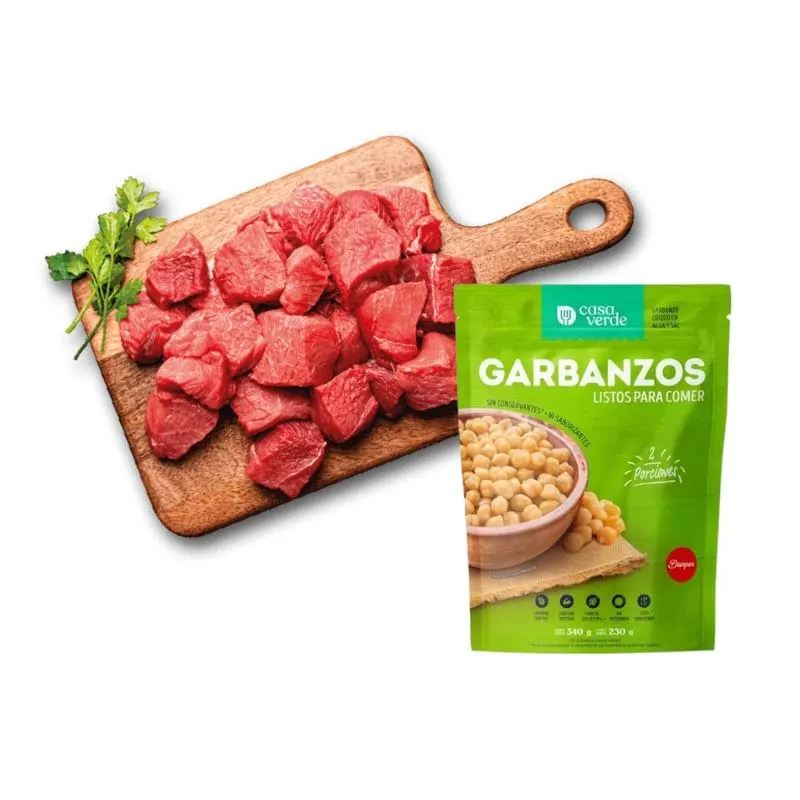 Pack Guiso especial de res x 450 gr. + Garbanzo cocido 340gr.
