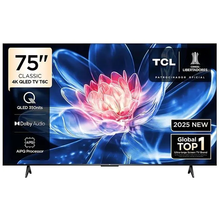 TV TCL QLED 75" Ultra HD 4K Smart TV 75T6C