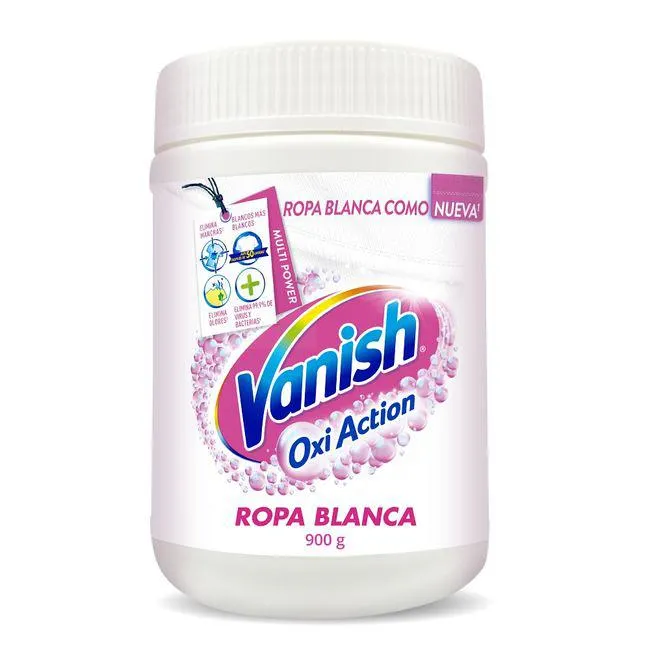 Quitamanchas en Polvo VANISH Blanco Total Pote 900g