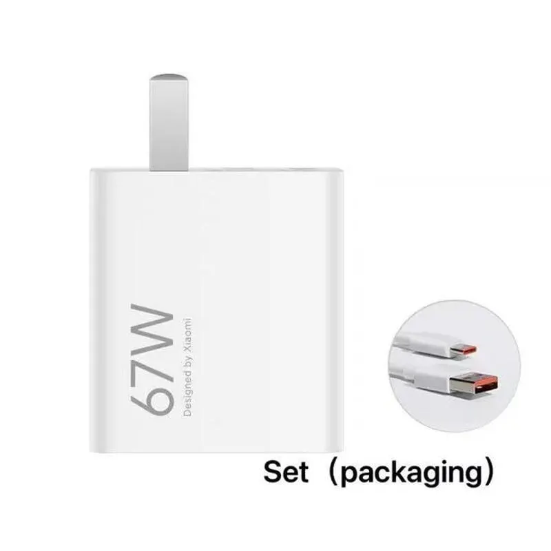 Cargador Xiaomi 67w Original Combo Cable USB - Blanco