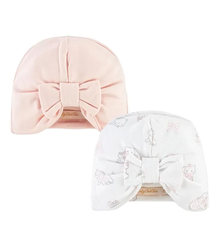 Pack de 2 gorros de 100% Algodón Pima | Colección Coquette Kitty