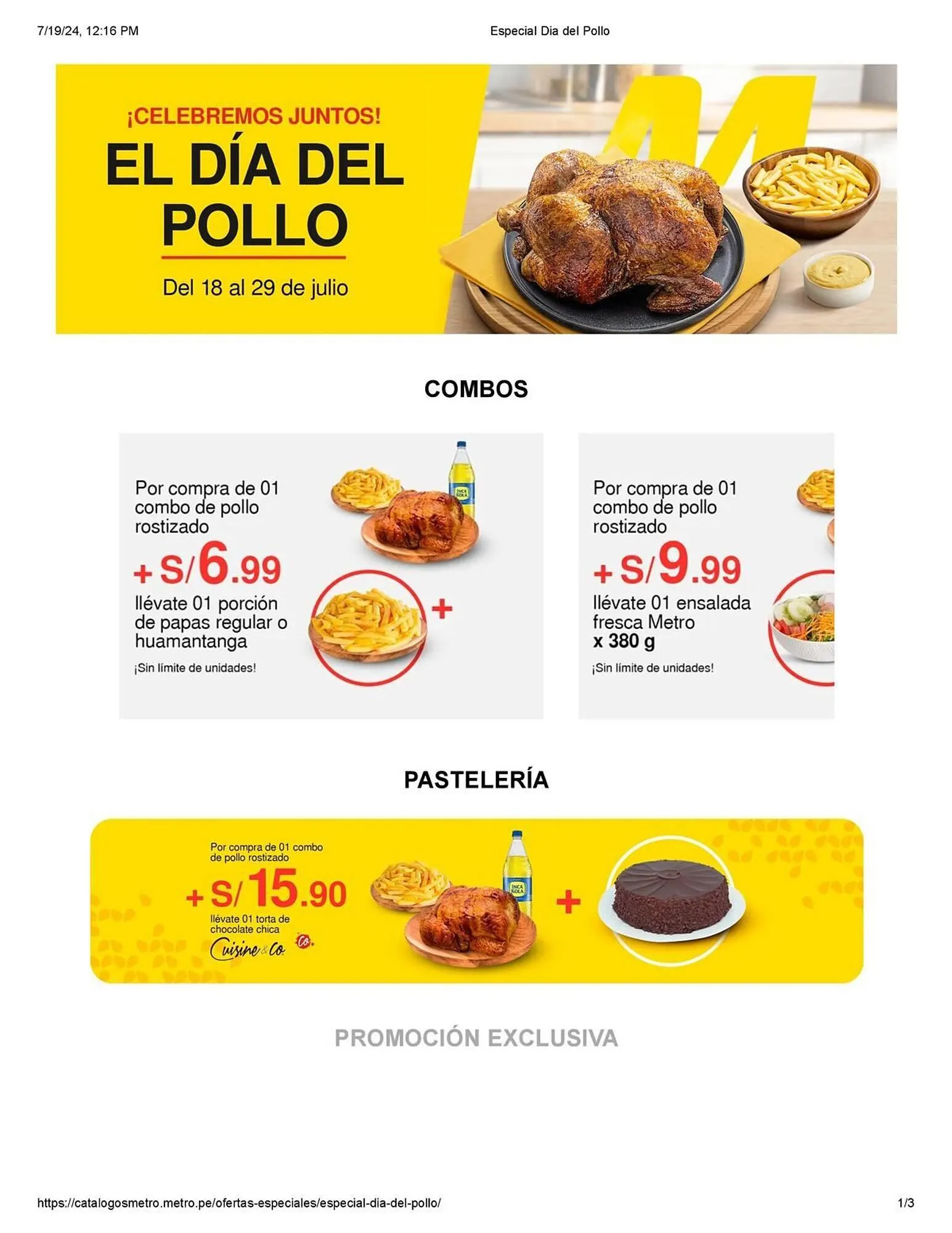Catalogo de Catálogo Metro 19 de julio al 29 de julio 2024 - Pag 1