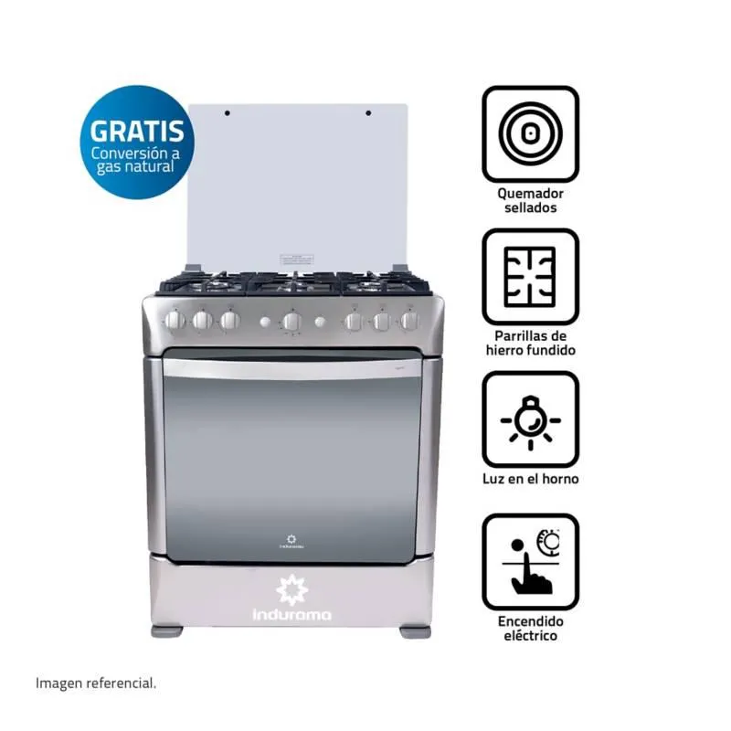 Cocina Indurama Parma Zafiro Croma 6 quemadores