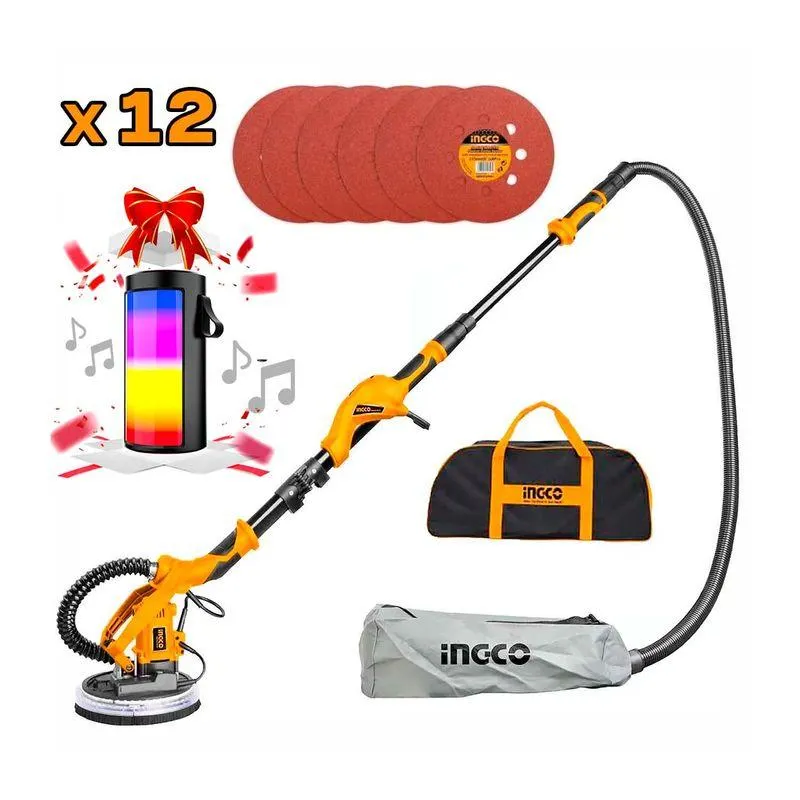 LIJADORA DE PARED Y TECHO 1050W INGCO FINO ACABADO 225MM - DWS10501