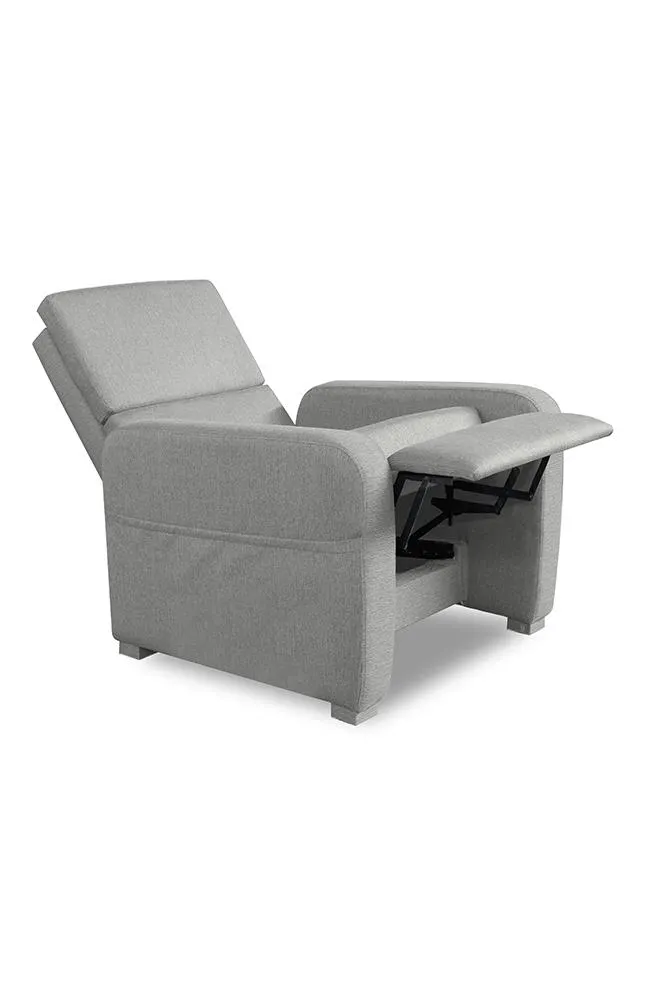 Sillón Reclinable Casabella 1 cuerpo Flavio Tela Gris Claro