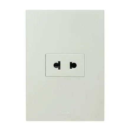 Placa Armada Orange: Tomacorriente Simple Universal Matte Blanco