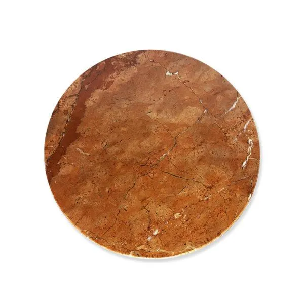 Tabla Redonda Mármol Rojo Alicante