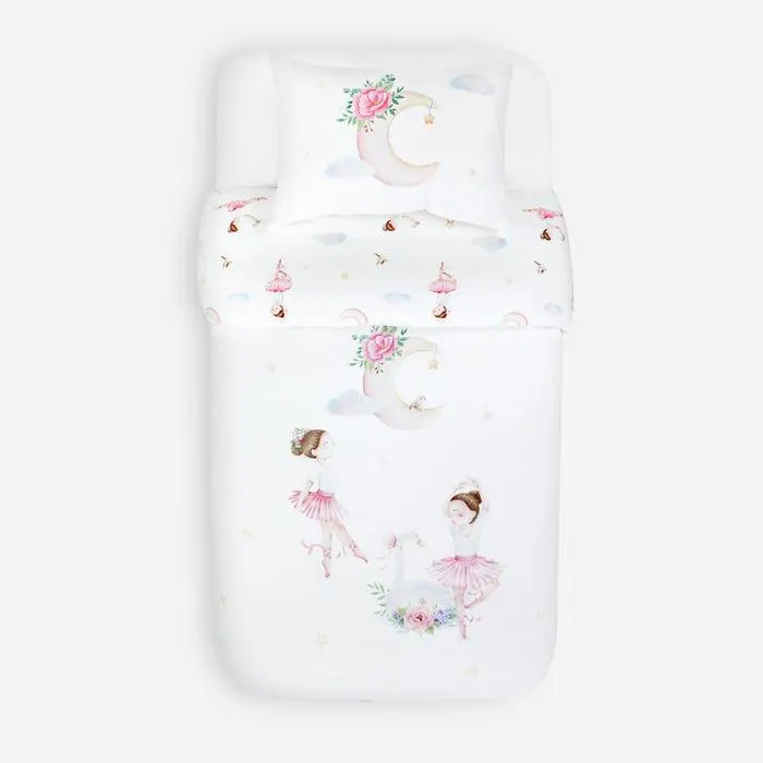 Funda Plumón Algodón Kids Reversible Ballet