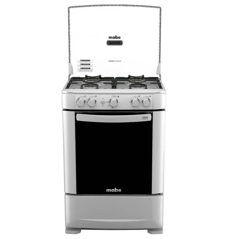 Cocina 4 hornillas CMP6035FX0 acero MABE