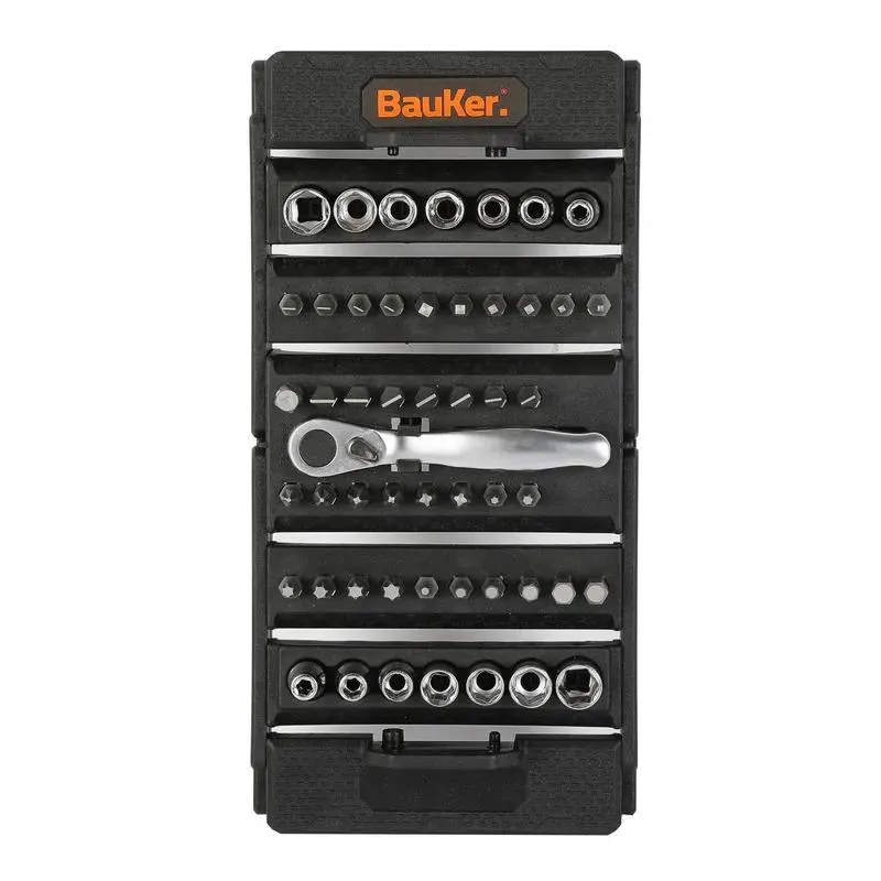 Set 53 Pz Puntas y Atornillador Bauker