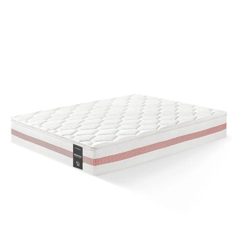 Colchón 2 Plazas Paraíso Medallón Ergosoft + 2 Almohadas + Protector