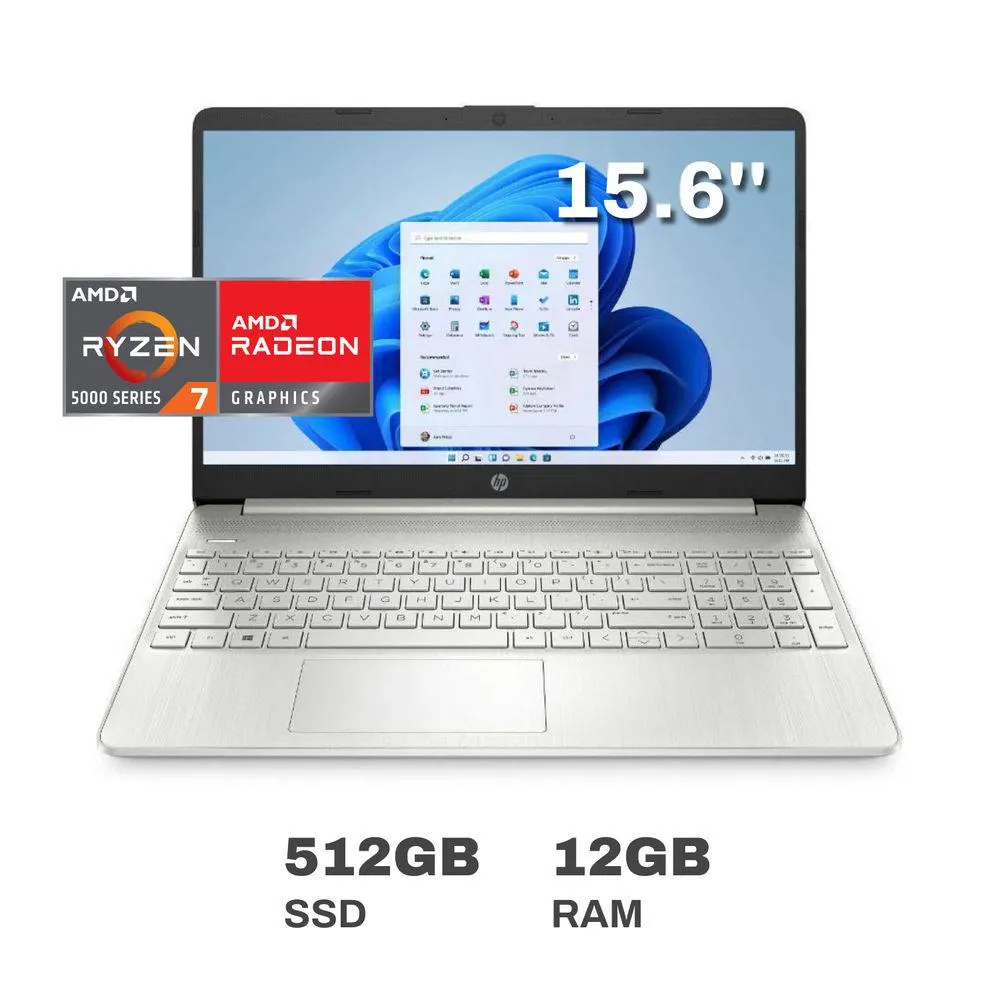 Laptop HP 15-ef2526la AMD Ryzen 7 12GB RAM 512GB SSD 15.6"