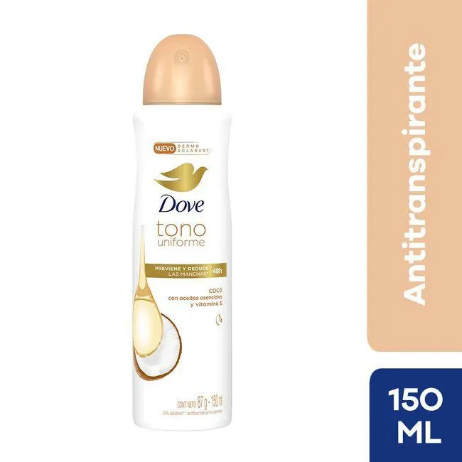 Desodorante en Aerosol para Mujer DOVE Clear Tone Frasco 150ml