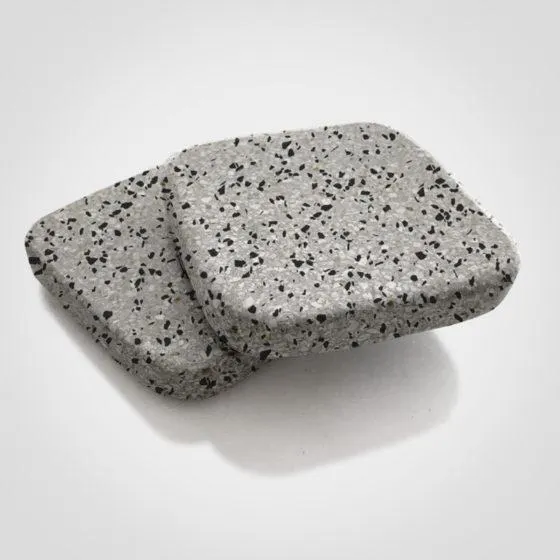 Posavasos Cuadrado de Terrazo Gris Huascarán