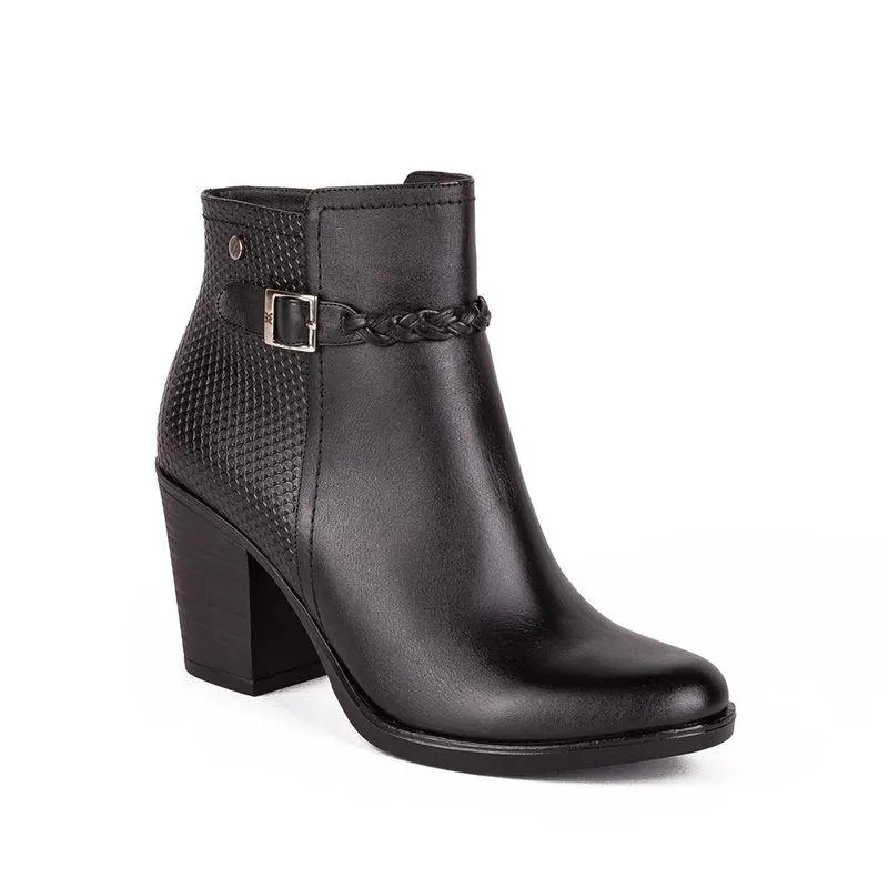 Botin Jodhpur Casual Mujer Cuero Viale Negro
