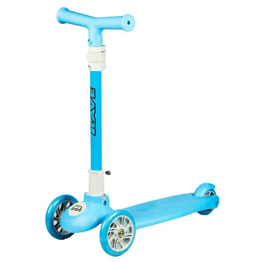 Scooter 3 Ruedas Con Luces Celeste 60 Cm