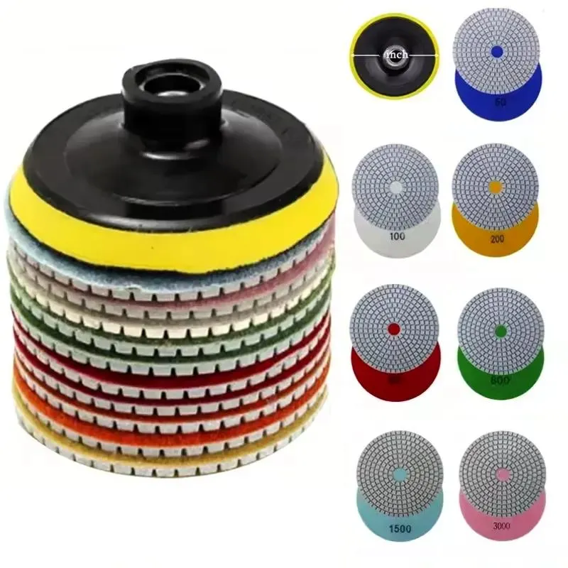 Set Discos De Pulido 4 " Granito Marmol Ceramico Etc Varios