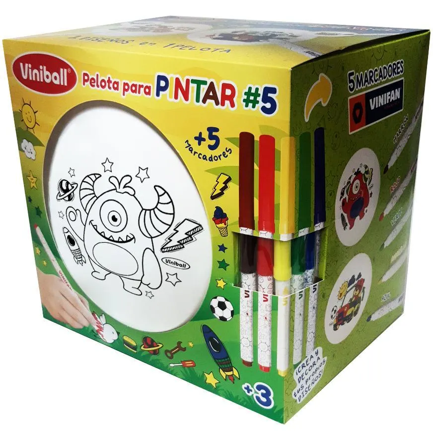Pelota Para Pintar Viniball Kawaii 02