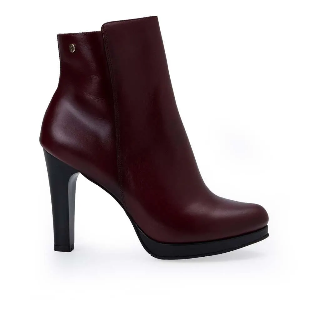 Botín Casual RUT-2504 Vino Viale Cuero