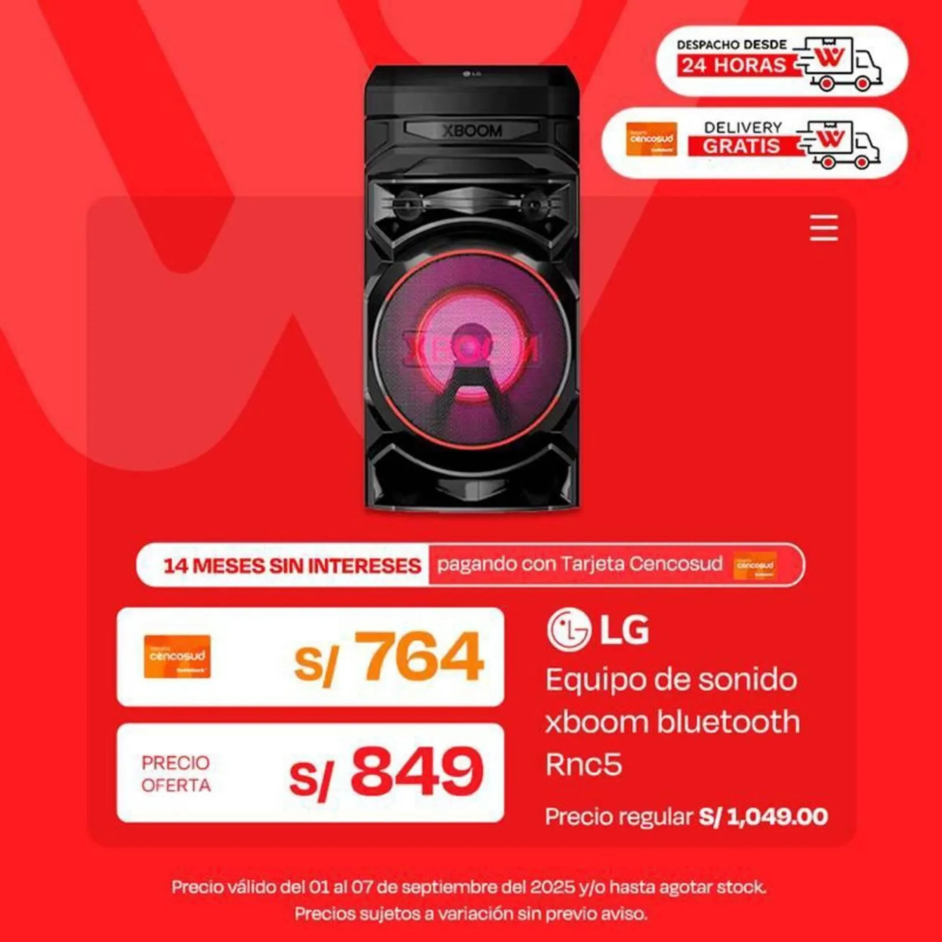 Catalogo de Catálogo Wong 3 de setiembre al 7 de setiembre 2025 - Pag 1