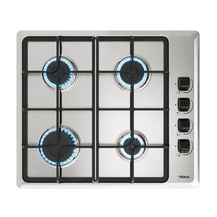 Cocina Encimera a Gas Teka HLX 640 4 Quemadores Acero Inoxidable Gris