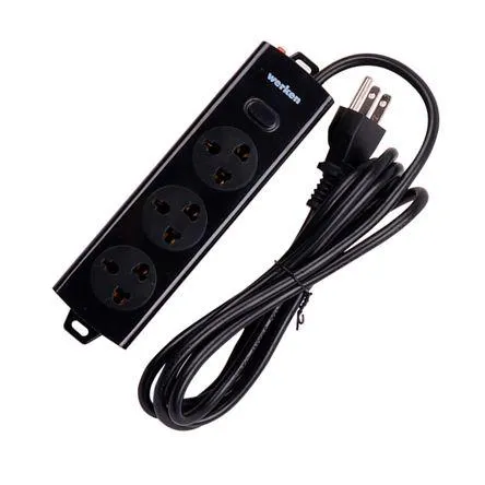 Extensión 3 tomas Universal Tierra 2m Werken