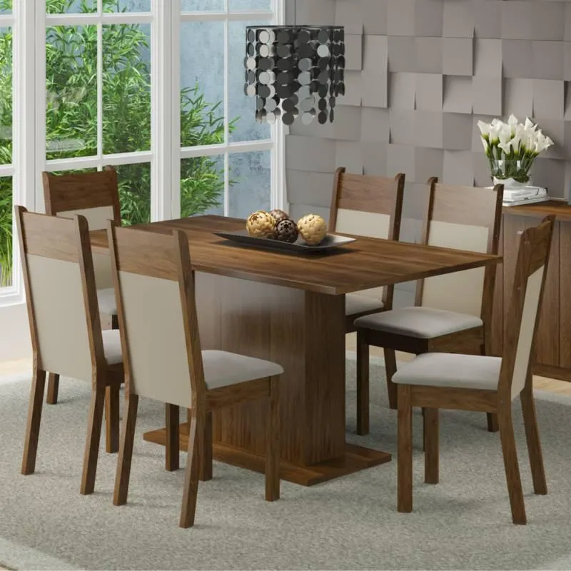 Juego de Comedor Lousiana con 6 Sillas