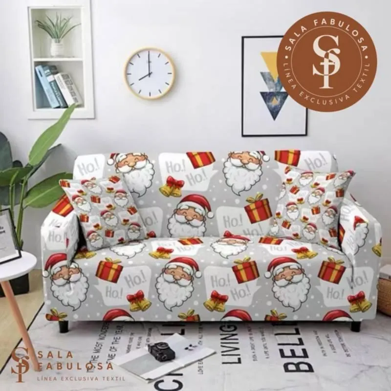 Funda de mueble spandex 3-2-1 sala fabulosa - dulce navidad