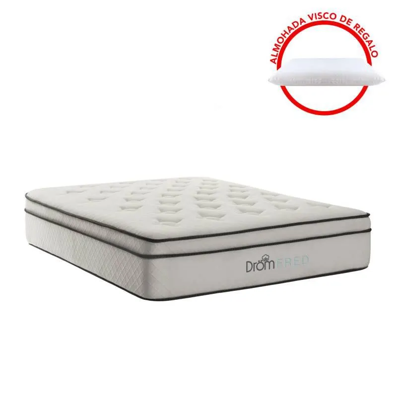 Colchón Fred 2 Plz + 2 Almohadas Viscoelásticas + Protector