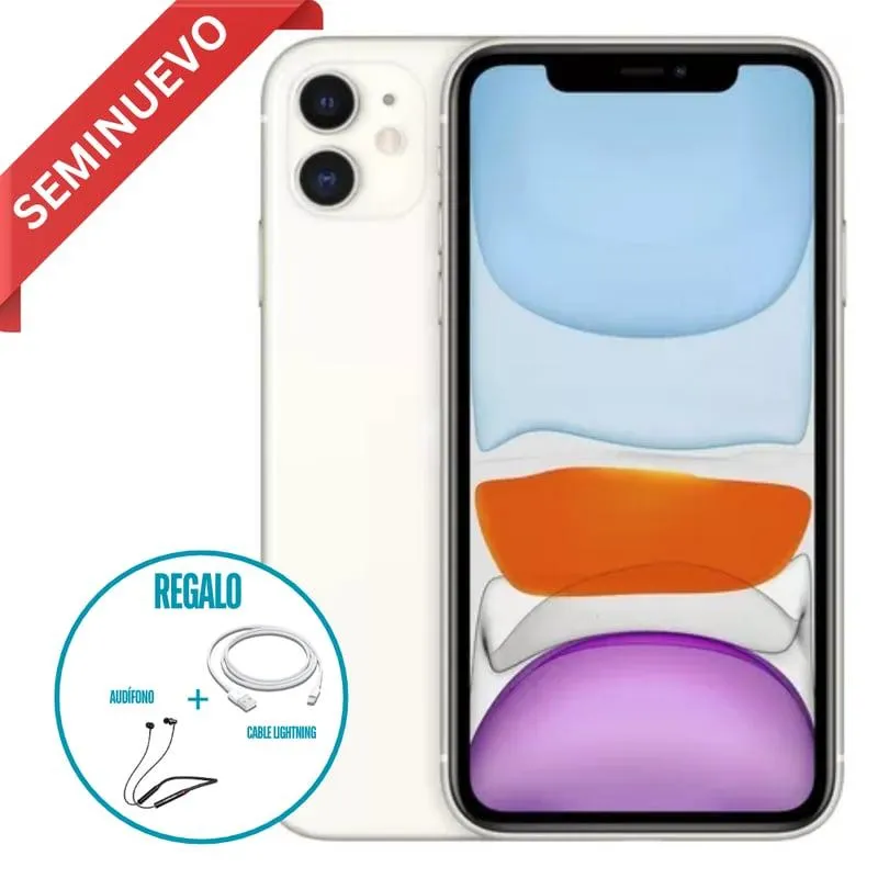 IPHONE REACONDICIONADO 11 128GB BLANCO + REGALO
