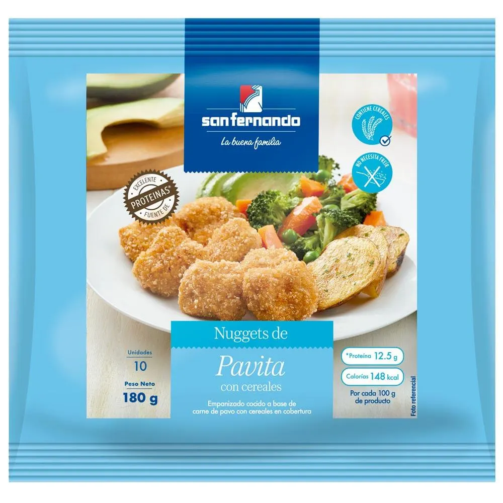 Nuggets de Pavita con Cereales SAN FERNANDO Bolsa 180g