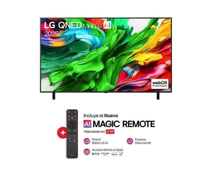 Televisor LG Smart TV 55" MiniLED QNED 4K 55QNED85ASG