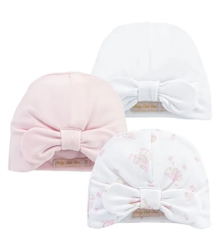 Pack de 3 gorros de 100% Algodón Pima | Colección Honey Boo Pink