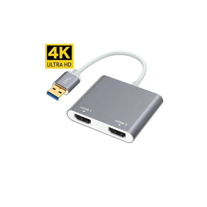 Convertidor USB 3.0 a 2 HDMI Splitter