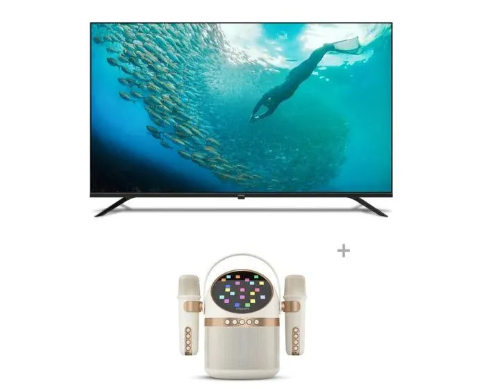 Televisor Philips Smart TV 65" LED 4K Google TV 65PUD7019/43 + Parlante Philips TAS2509 color crema