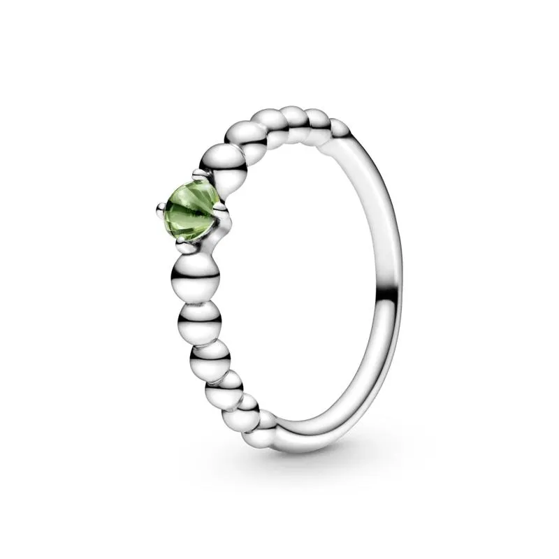 Anillo de abalorios Verde Primavera